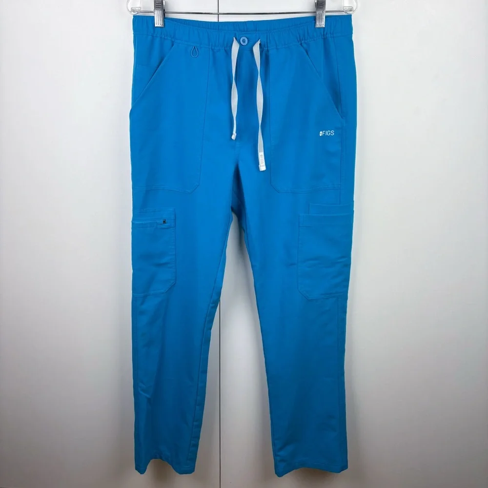 Figs Cairo Cargo Scrub Pant Extreme Blue Medium Mens Doctor Nurse Medical